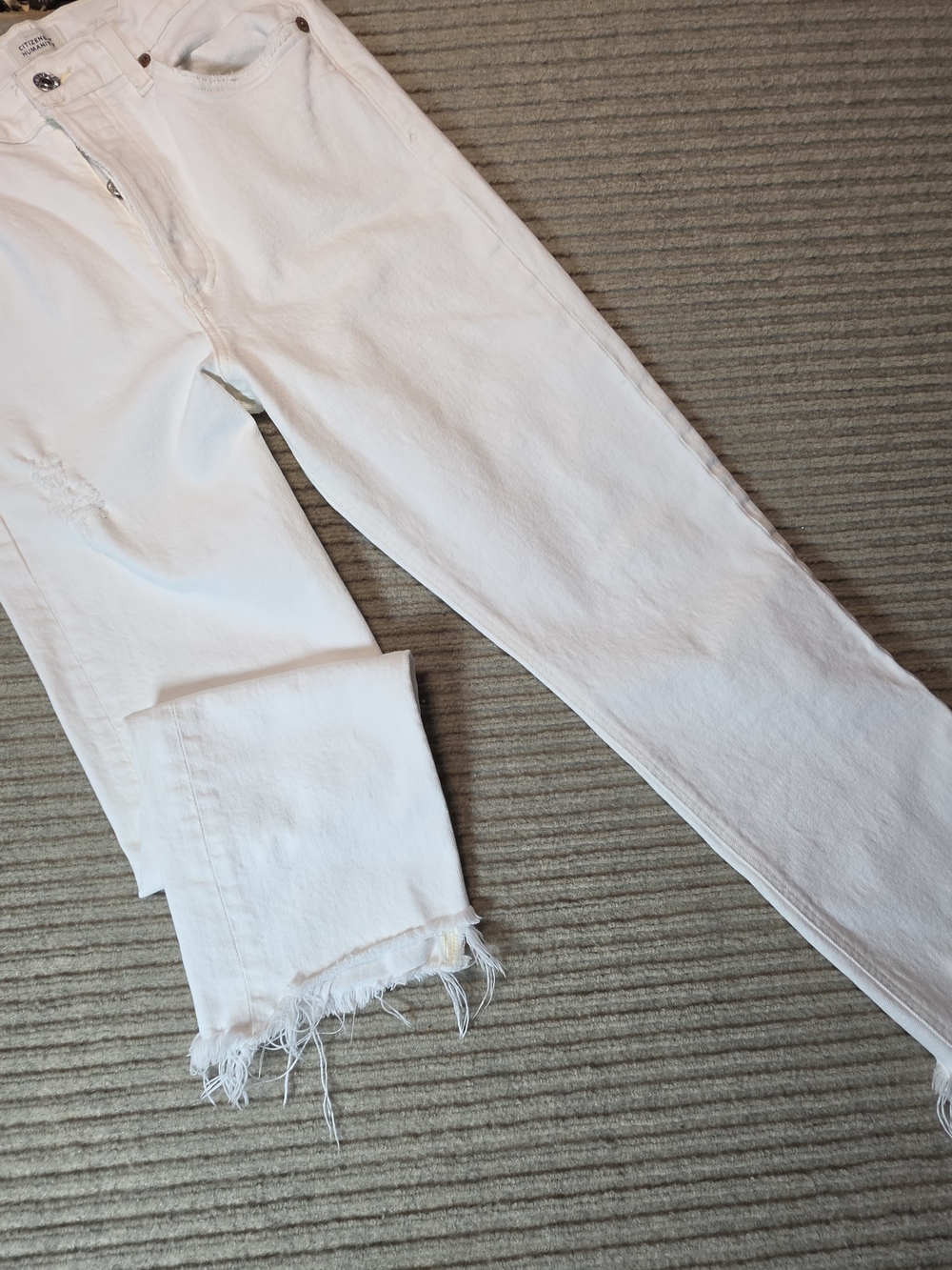 Citizens of Humanity Emerson White Slim Boyfriend Jeans Mid Rise Size 27